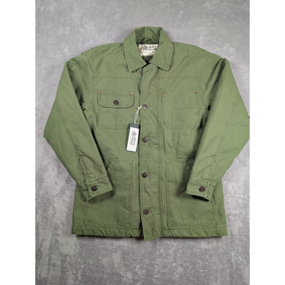 Alpine Design Chore Coat Womens Size XS Green Quilted Lined Barn Work Utility